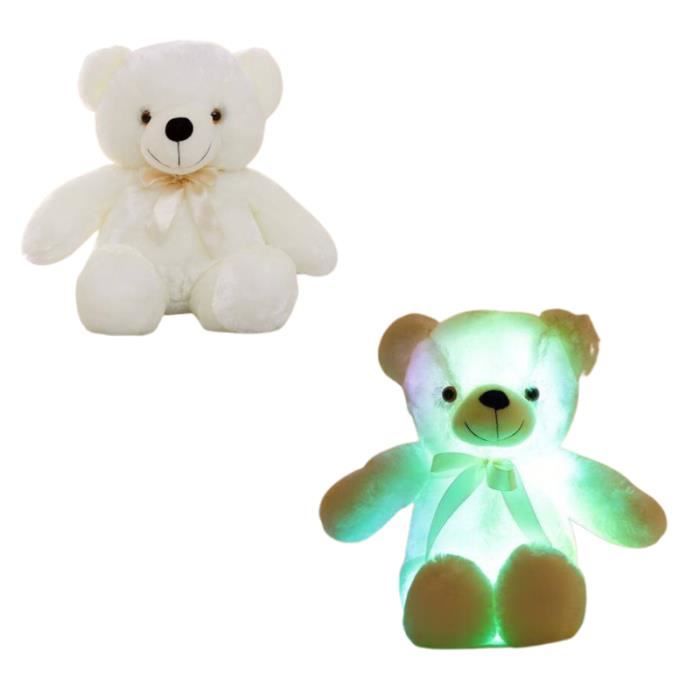 Ours teddy peluche lumineux FILLE - Cdiscount Jeux - Jouets