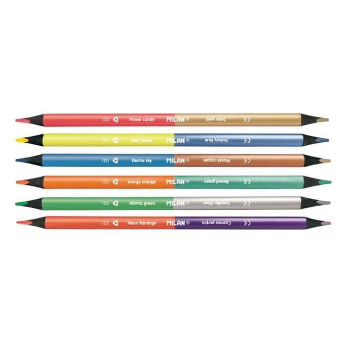 6 crayons de couleurs fluo eeBoo Hibou