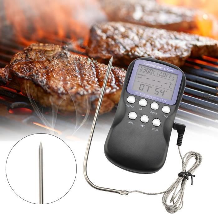 EBTOOLS Thermomètre pour barbecue Thermomètre Électronique de Four