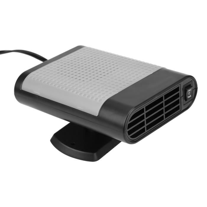 12 V voiture chauffage ventilateur d/ésembuage d/égivreur air chaud ventilateur de voiture portable /électrique chauffe-fen/être chauffage s/échoir pare-brise ventilateur d/égivreur Gris noir