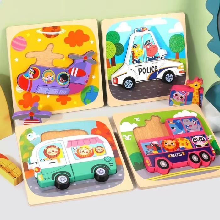 Jouet Montessori En Bois Pour 1-3 Ans - Puzzle Tri Couleurs, Formes, Fruits - Hérisson éducatif, Bords Lisses - Cadeau Fille Garçon