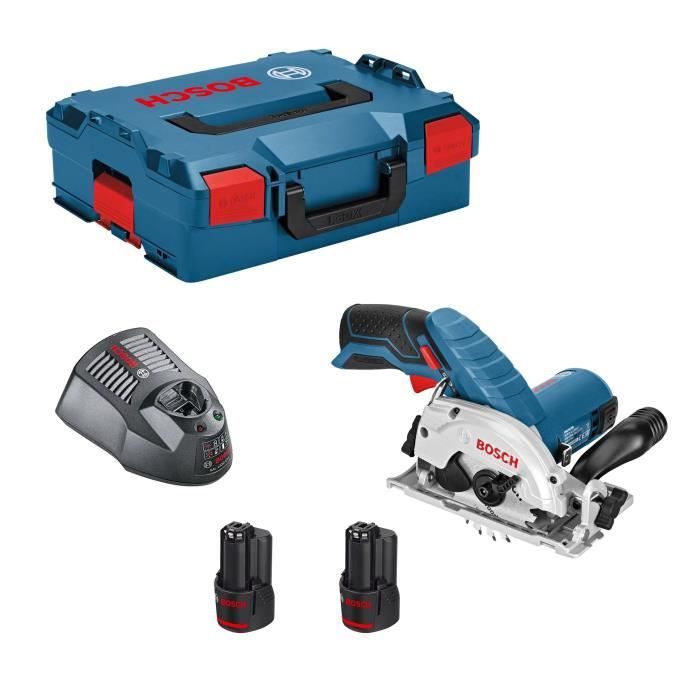 Bosch Batterie-Scie circulaire GKS 12v-26 Professional 2x 3,0 AH Batteries dans le SET en L-Boxx