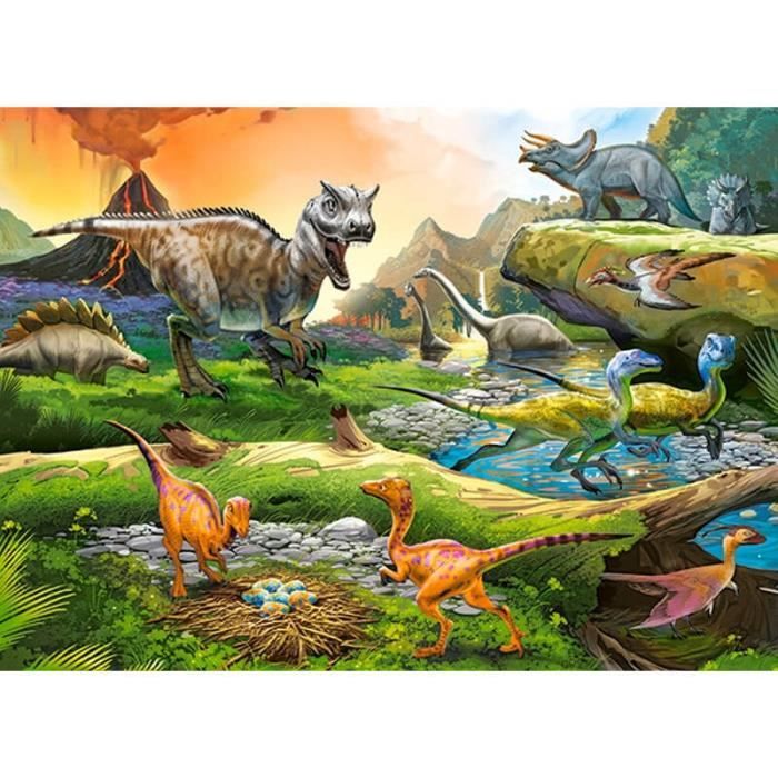 Puzzle 100 pièces - CASTORLAND - Le monde des dinosaures - Garçon