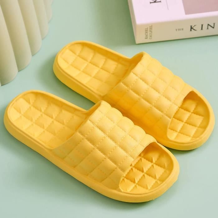 Pantoufles De Massage Ext rieures Femmes Hommes Chaussons De M nage De Massage Chaussons L gers Tout Assortis Jaune 38 39 x11496