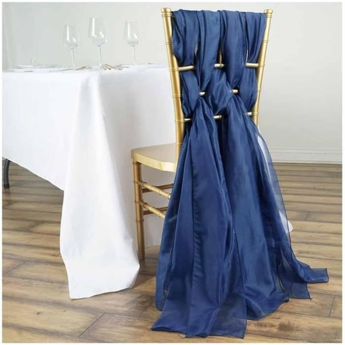 20 Nœuds Organza Pour Chaises De Mariage - Décoration Blanc 18x275cm
