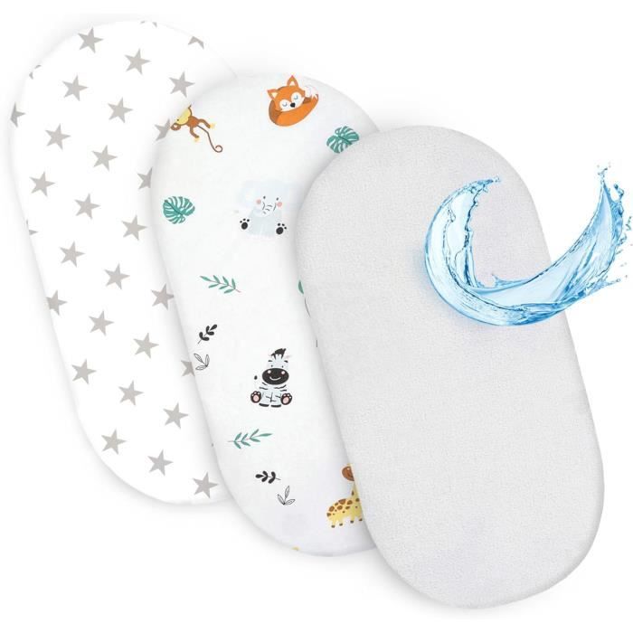 Literie Nourrisson élastique Drap Housse Nacelle Bébé Lot De - Main Image