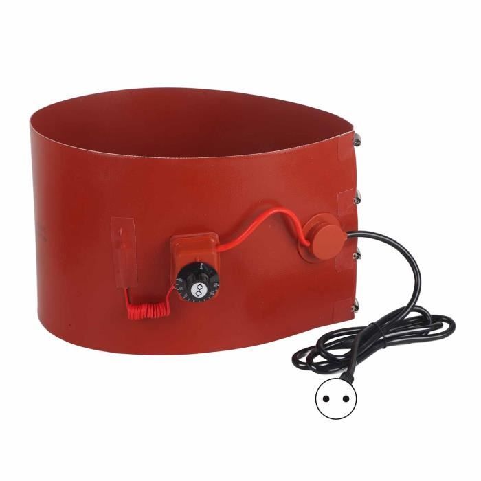 Ceinture Chauffante Tambour Huile 800W - Caoutchouc Silicone - Thermostat Réglable 30-150°C - Taille 860x200mm - Pour Chauffe Miel, Réservoirs - 10
