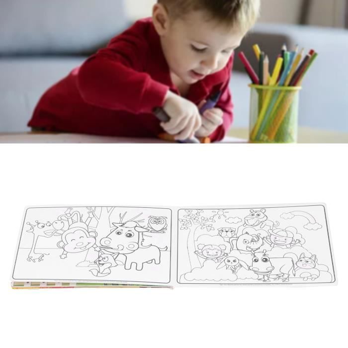 4 Livres Coloriage Magique à L'eau + 4 Stylos - Jeu Réutilisable Pour Enfants, Peinture Sans Désordre