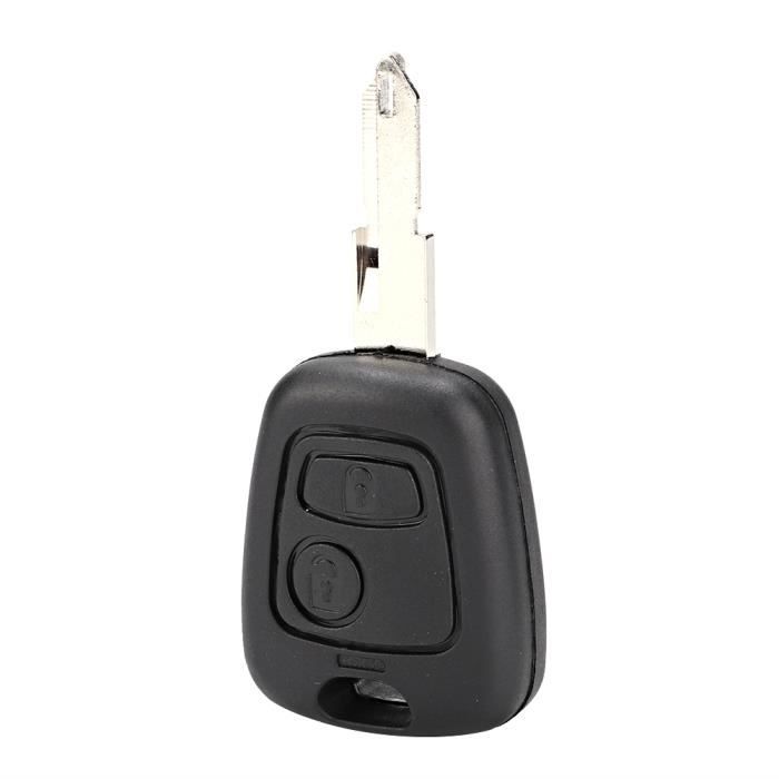 MOO Accessoires De Clé De Voiture 2 Boutons Key Shell Car Key Case Cover  Accessoire De Remplacement Fit Pour Peugeot 206 306 - Cdiscount Auto