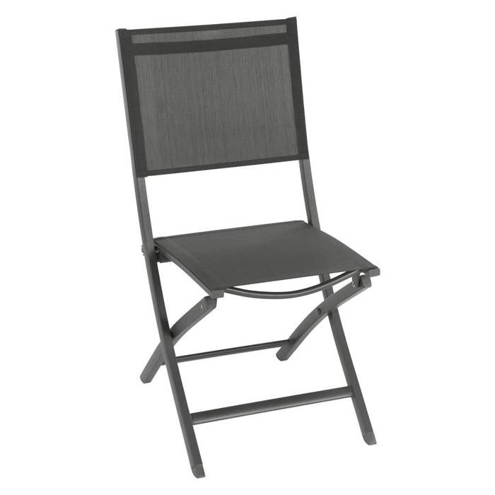 Chaise de jardin - Hespéride - Essentia - Pliable - Aluminium - Anthracite/Graphite Chaise de jardin - Hespéride - Essentia - Pliable - Aluminium - Anthracite/Graphite