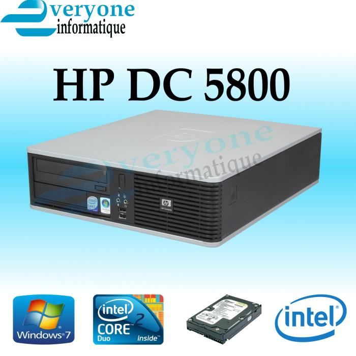 HP DC5800 Core 2 Duo E4600 2Go Memoire 250Go Disque dur