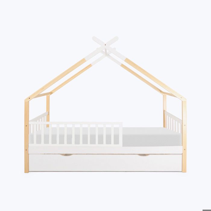 Hypnia - Ensemble lit Cabane enfant Odyssée Barr. Tiroir sommier Matelas 90x190 Hypnia - Ensemble lit Cabane enfant Odyssée Barr. Tiroir sommier Matelas 90x190