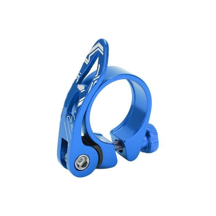 Collier serrage rapide tige de selle attache argent noir 31.8 vélo
