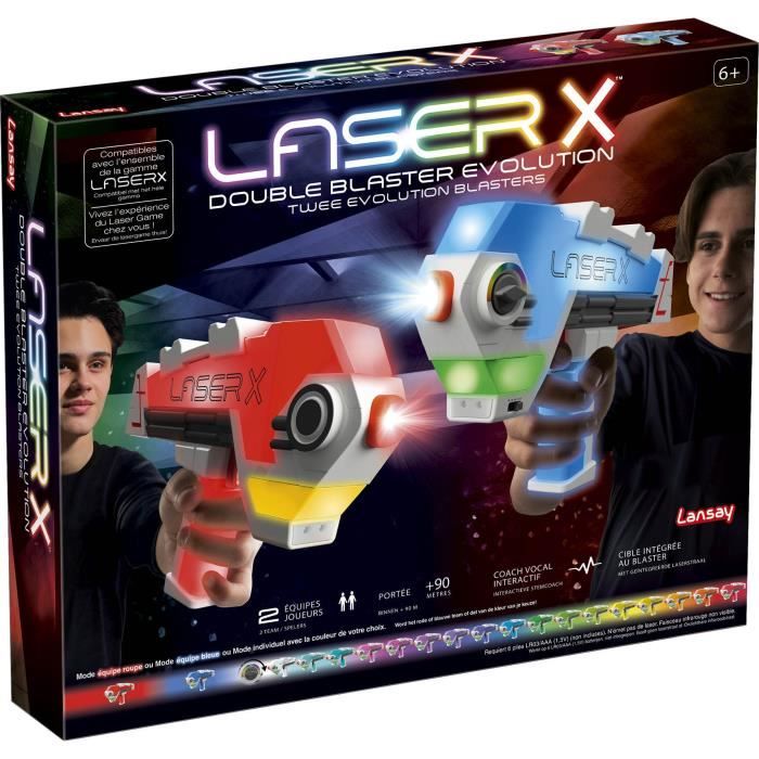 LANSAY - LASER X® - Double Blaster Évolution - Jeu de Laser Game - Portée  jusqu'à 90 Mètres - Dès 8 ans - Cdiscount Jeux - Jouets