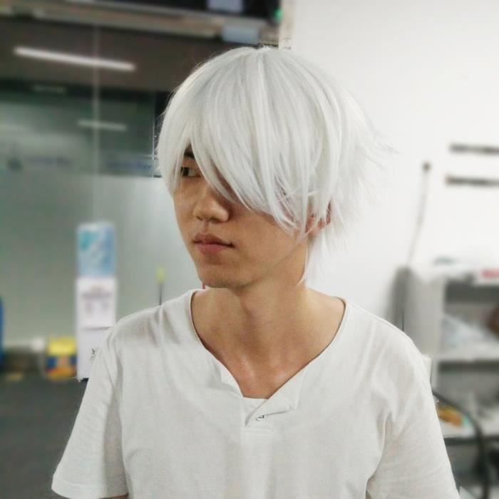 perruque blanche cosplay