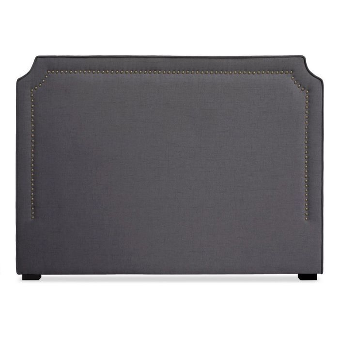 MENZZO Tête de lit Milana 160cm Tissu Gris - Tissu L160 x P8 x H120 cm