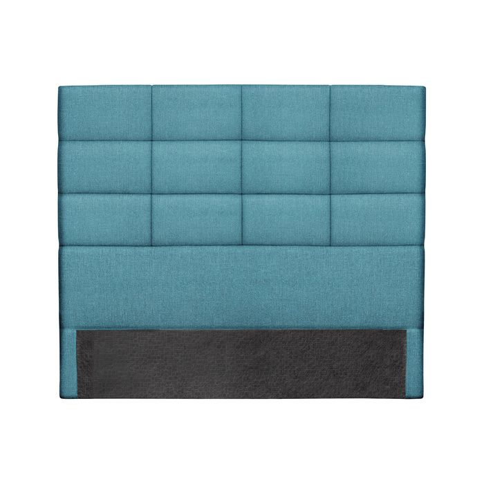 Miliboo Tête de lit Moderne en Tissu Bleu Canard 140 cm Anatole