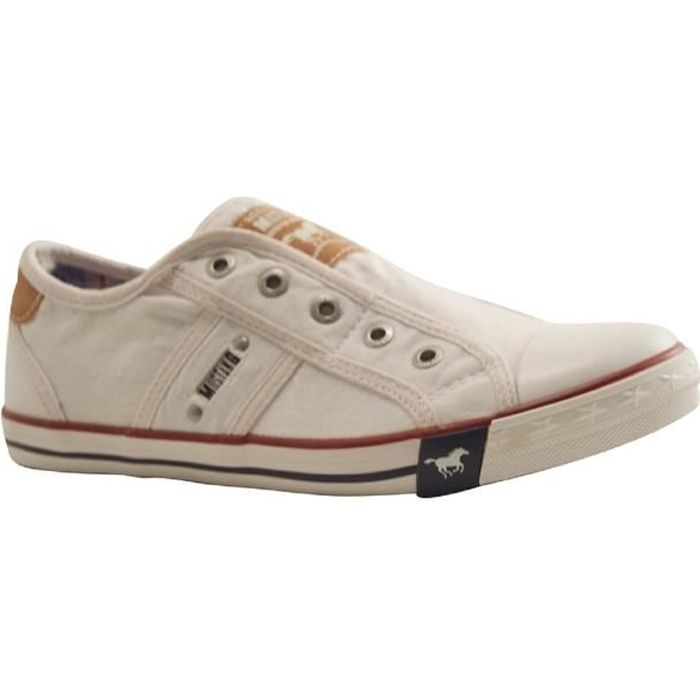 mustang shoes-5803 405-tennis lacet-blanc