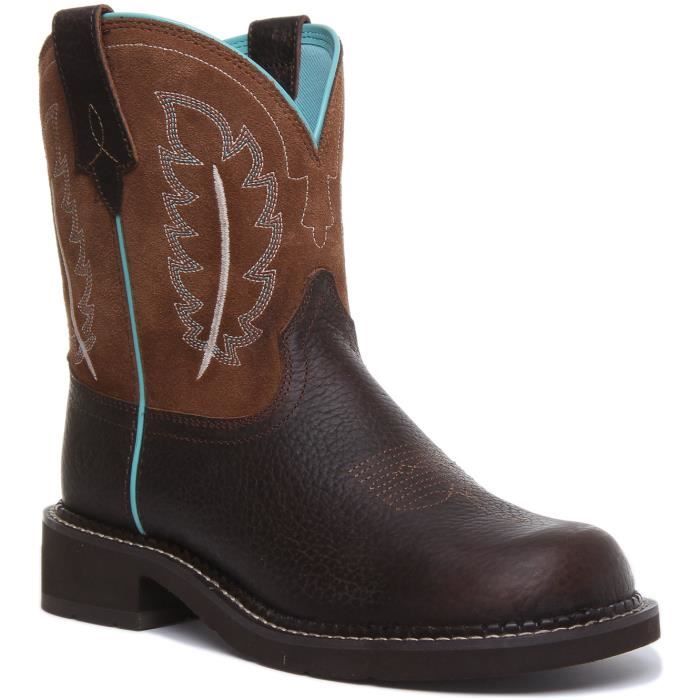 Bottes western en cuir pour femme Ariat Fatbaby Heritage Heavenly