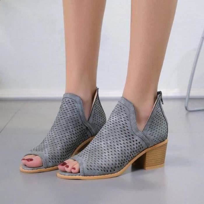 escarpin confortable pied large