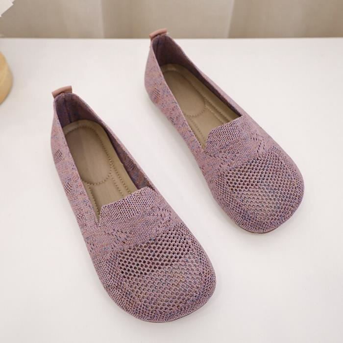 Chaussures Bohème Légères Pour Femme – Tissées, Semelle En Raphia, Talon Plat – Confort Ville Et Loisirs