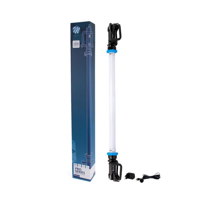 M-TECH ILPRO120 Lampe de travail/inspection multicolore – IP54 IK08 Dual Power (230V & batterie)
