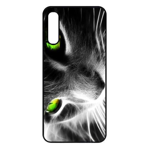 Coque Smartphone Chat Noir Et Blanc Yeux Vert Compatible Avec Samsung Galaxy A50 Plastique Bord Noir Achat Smartphone Pas Cher Avis Et Meilleur Prix Cdiscount