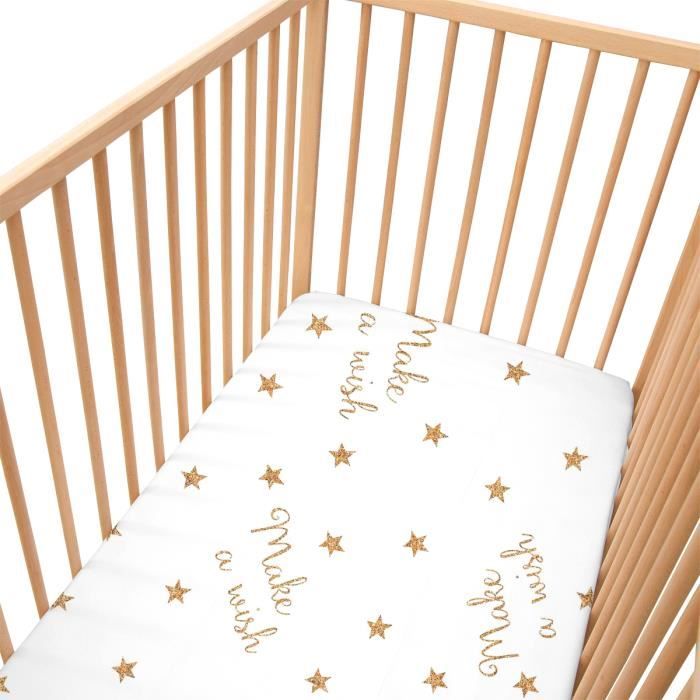 Make A Wish Lot De 2 Draps Housse Patichou Pour Lit Bebe 60x1 Cm Bebe Puericulture Draps Pour Tout Petits Make A Wish Lot De 2 Draps Housse Patichou Pour Lit Bebe 60x1 Cm Bebe Puericulture Draps Pour Tout Petits