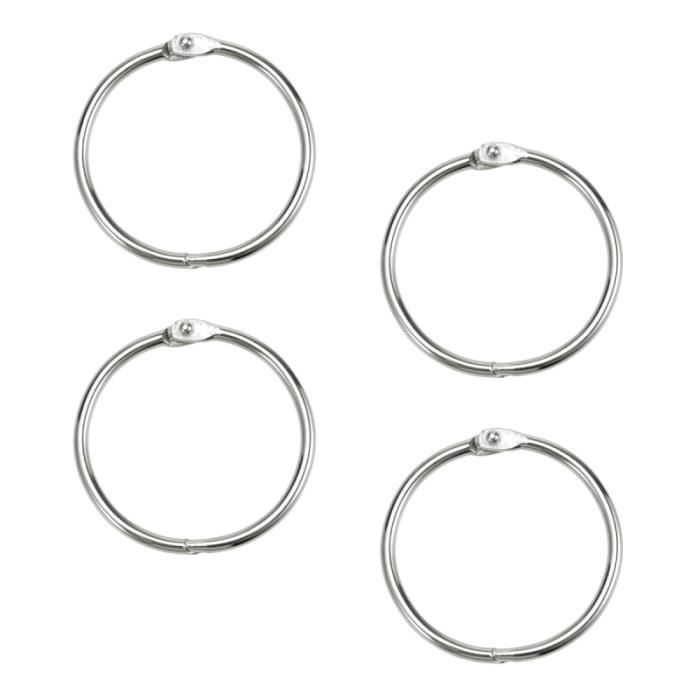 100 Anneaux De Reliure Métal 20mm (0,78”) - Pour Fiches, Cahiers, Porte‑clés - Argent - Organisation Bureau - 9