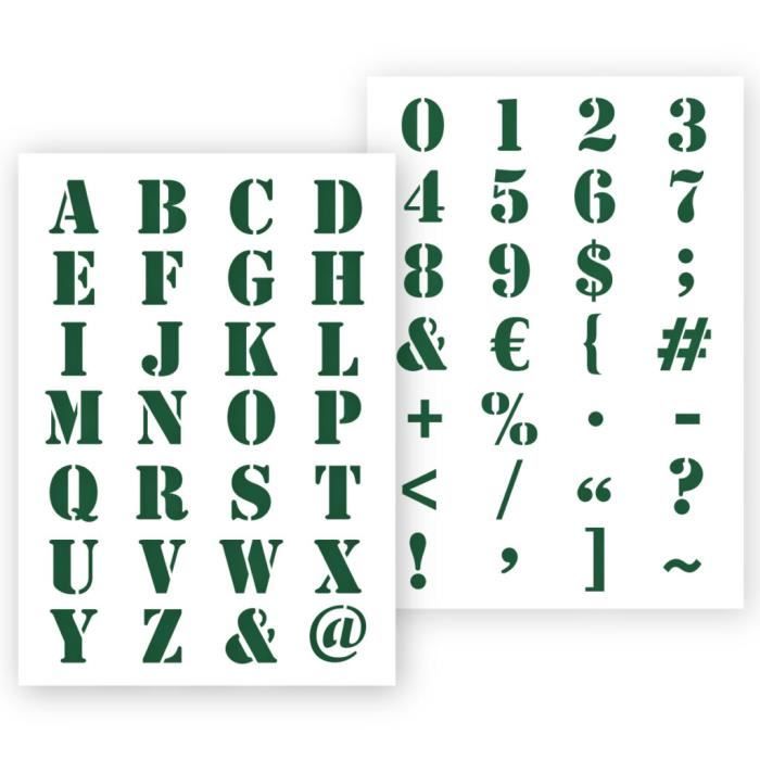 Souple pour des Projets de Bricolage inodiref 8 Pièces Pochoirs Lettres et Chiffres Plastique Alphabet Lettre Numéro Dessin Peinture Pochoirs Pochoirs Alphabet Réutilisable Lavable