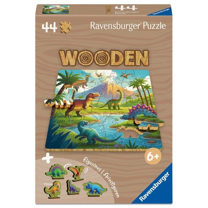 Puzzle en bois 44 pièces : Les dinosaures Ravensburger France - vue 4