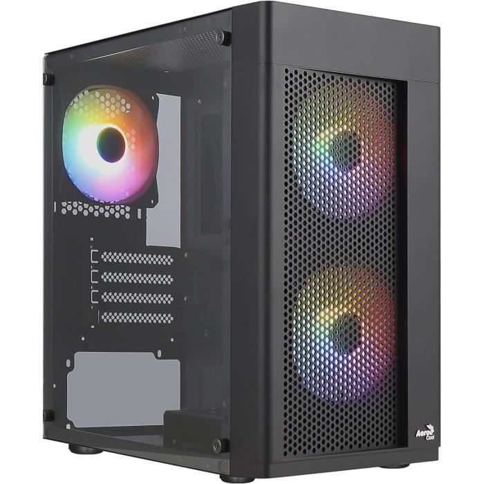 Mars Gaming MC-S1 Boîtier PC Micro-ATX ARGB USB 3.0 avec Fenêtre Noir