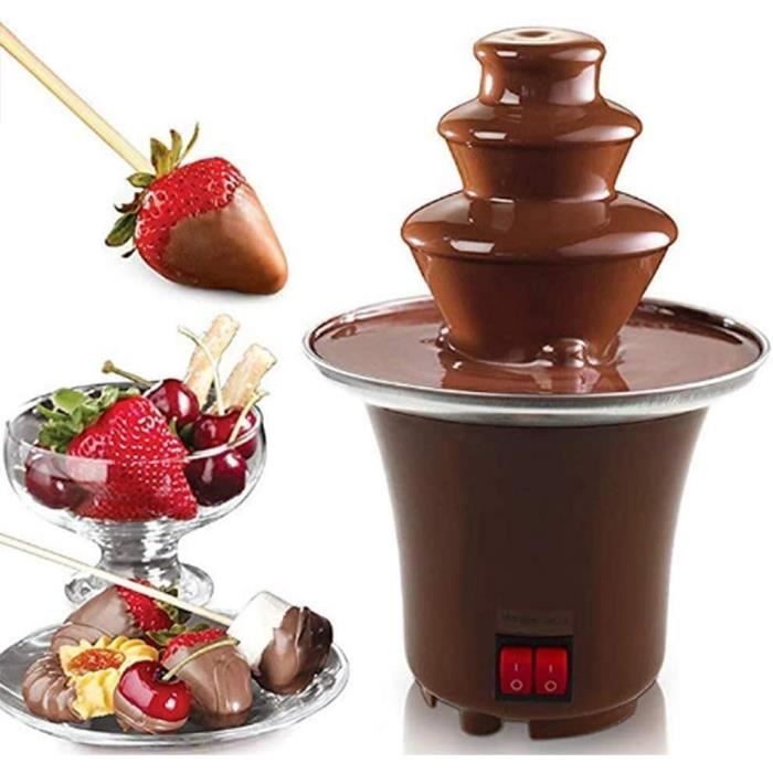 Fontaine À Fondue Au Chocolat En Acier Inoxydable - Petite Tour À 4 Fontaine À Fondue Au Chocolat En Acier Inoxydable - Petite Tour À 4