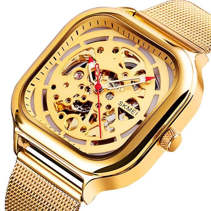 BO Montre Automatique Homme Marque De Luxe Carre 2020 Mecanique