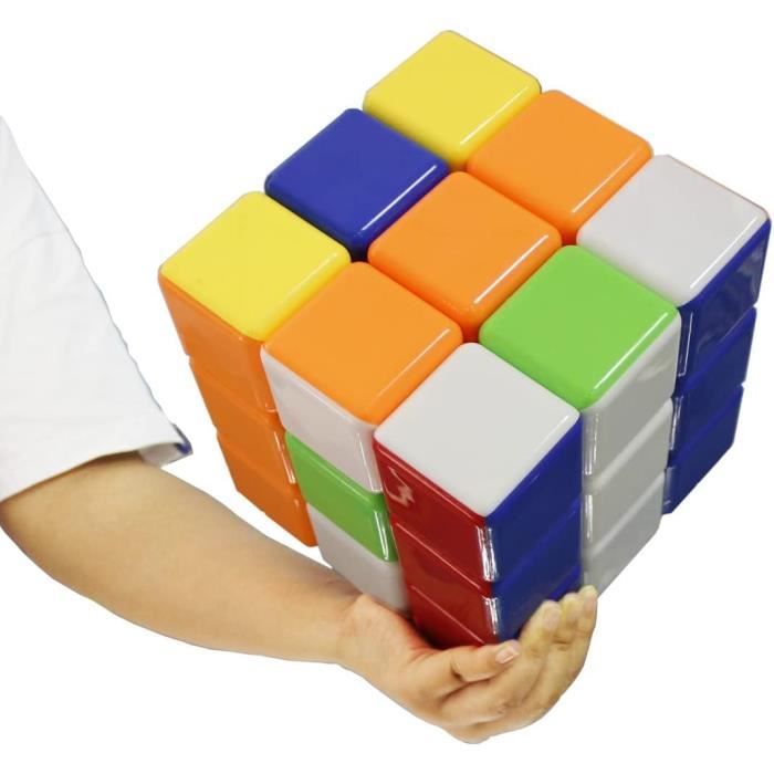 Cube Magique 3x3 FunnyGoo 18CM Géant - Stickerless, Coloré, Puzzle Speed Cube Pour Enfants/Adultes