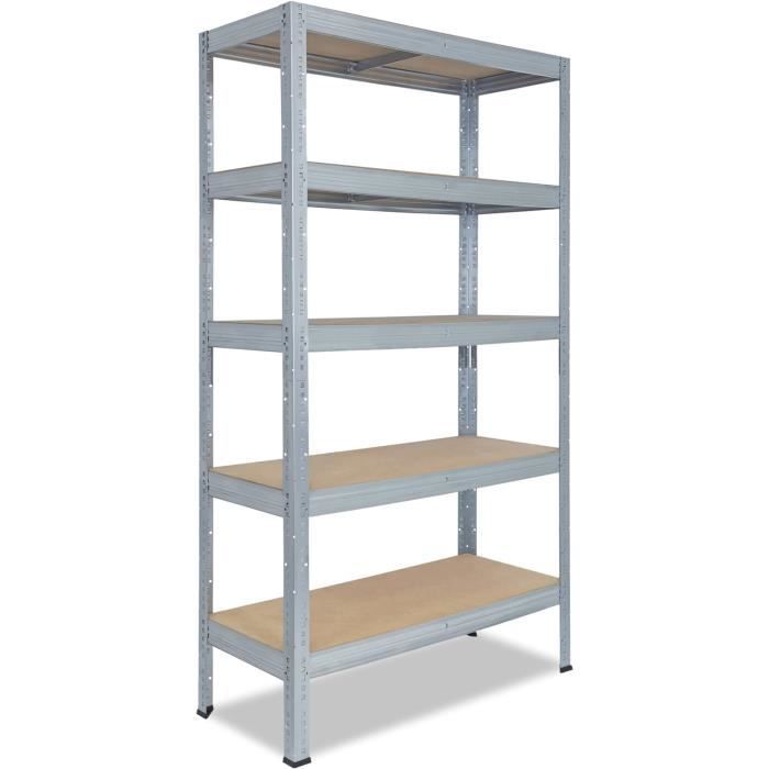 Étagère Métal Lourde 6 Plateaux 200x60x50cm - Capacité 166kg/Plateau - Pour Garage, Atelier, Cave - Galvanisé