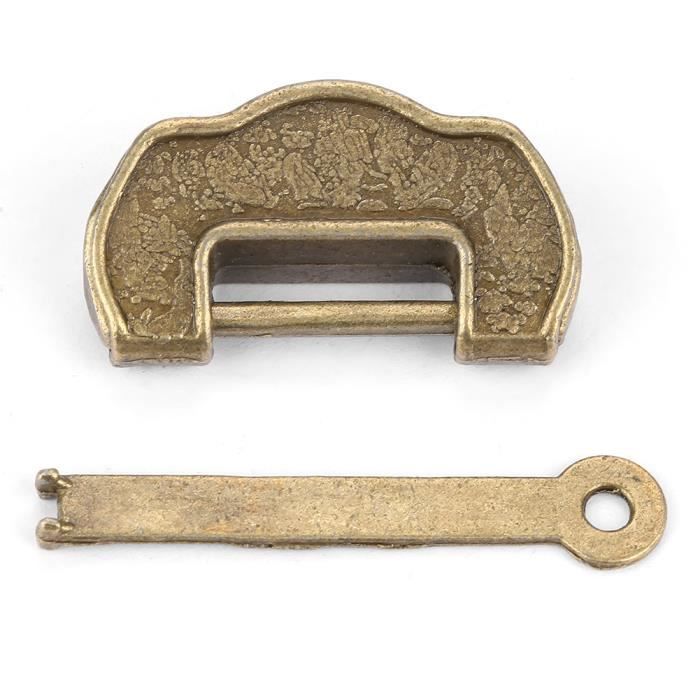 HMF 6491 Antikes Chinesisches Deko Vorhängeschloss, 4 X 1 X 1,8 Cm