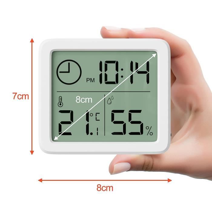2 Pièces Mini Thermometre Interieur Numérique, Hygrometre Portable — free download
