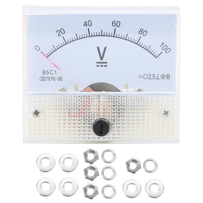Voltmètre Analogique 85C17/85C1 – Plage 5V-450V DC/AC – Pour Tableau électrique, Mesure Tension – Style Rétro