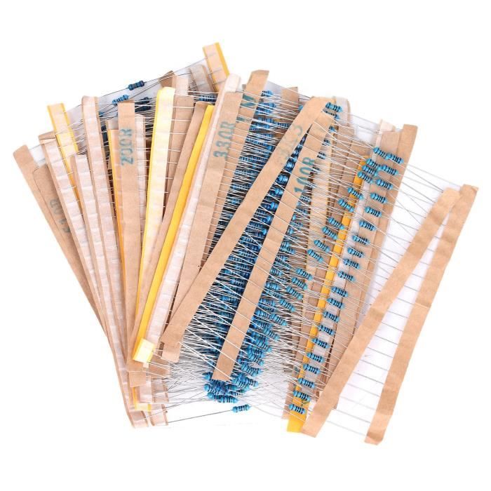 Lot De 300 Résistances 8.2K Ohm 1/4W à Film Métallique – Tolérance 1%, 5 Bandes Couleur, Pour Bricolage électronique