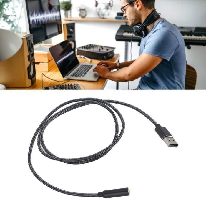 Carte Son USB Externe 5.1 Canaux - Pour PC Home Cinéma, Gaming Et Montage Audio