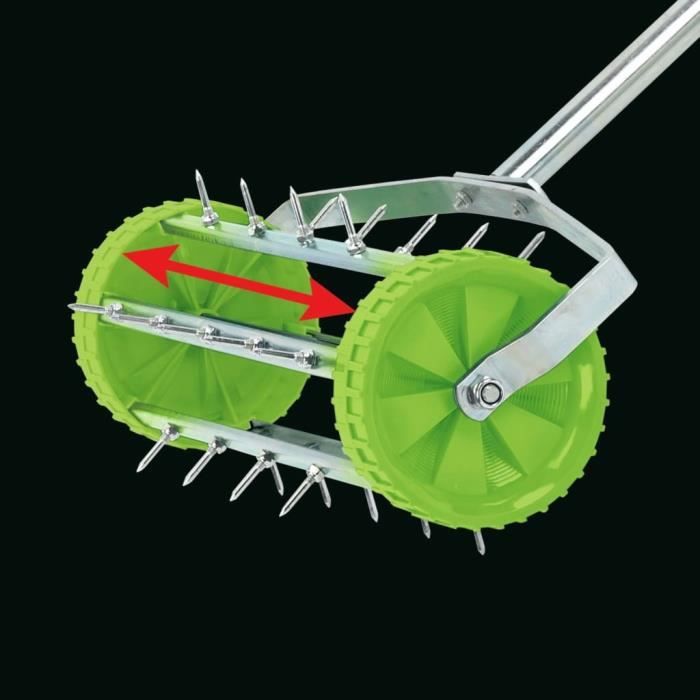 Jardineer Aérateur De Pelouse à Pointes Safe-Step – Manuel Avec Pointes Longues & Rechange, Aération Profonde 6,6 Cm