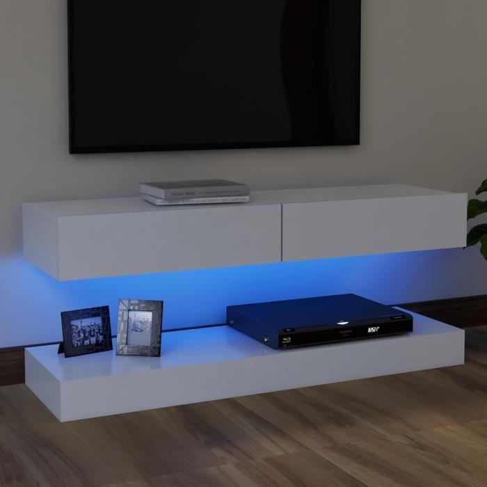 avec Couleur Réglable Capacité de Charge 30 kg Convient pour Salon ou Chambre SIRHONA Meuble TV LED Noir Éclairage LED RVB Banc TV 130x35x45cm avec Couleur Réglable Capacité de Charge 30 kg Convient pour Salon ou Chambre SIRHONA Meuble TV LED Noir Éclairage LED RVB Banc TV 130x35x45cm