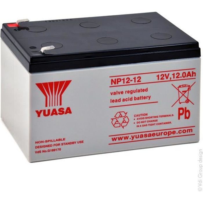 Batterie plomb AGM NP12-12 12V 12Ah YUASA - Batterie(s) - Cdiscount  Informatique