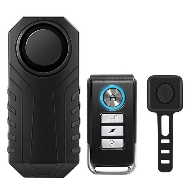 Alarme Antivol Vélo/moto Sans Fil 113 DB - Détection Vibration, Télécommande - Étanche IP55 - Pour Vélo, Scooter, Porte, Voiture - 5