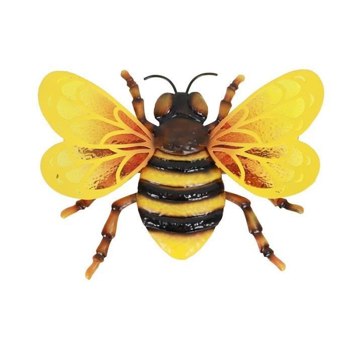 Décoration Murale Abeille En Résine Dorée – 15,5x11 Cm, Avec Crochet, Pour Intérieur Et Extérieur