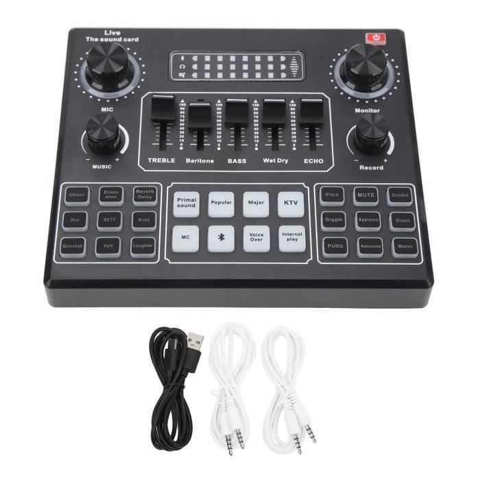 Changeur De Voix Portable Avec Effets Sonores - Carte Son Live Avec Bluetooth, Pour Stream, Jeux, YouTube, PC, Téléphone