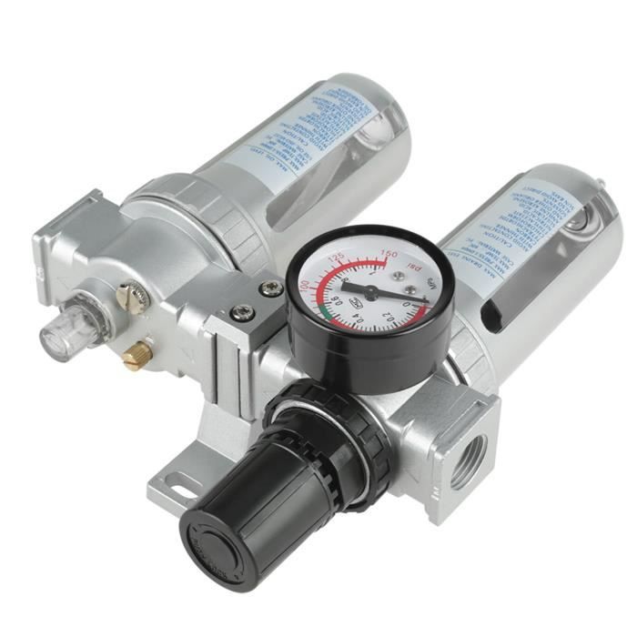 Filtre De Compresseur, Kit De Régulateur De Filtre à Air PT1/2 Compresseur De Pression D'air Outils De Séparateur D'huile Et D'eau, Composants Mécaniques