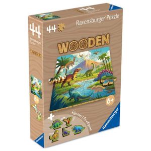 Kit Loisir Creatif Bricolage en Bois Dinosaures, 4 Pièces 3d Bricolage Enfant Puzzle Dinosaure et Loisir Créatif pour Enfant, Cadeau Anniversaire