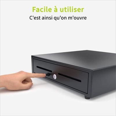 Plateau De Tiroir-Caisse ACROPAQ - 36x32x6cm, 8 Compartiments Pièces, 4 Billets - Compatible 41cm